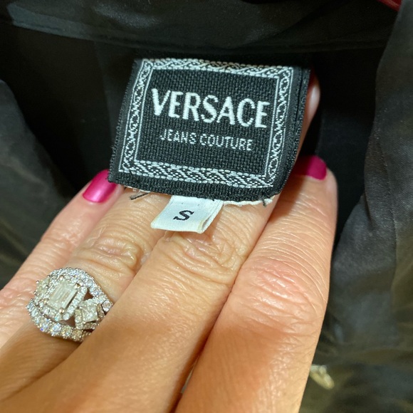 Versace 🖤 Medusa jacket / Top size black small VGUC - Picture 14 of 16